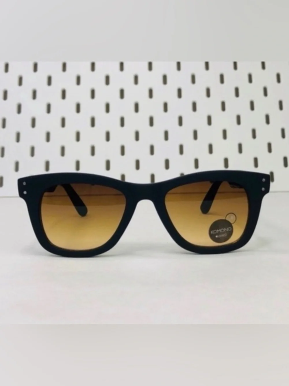 Komono Sunglasses Matte Black - Brown Gradient Lenses | Unisex Allen Rubber